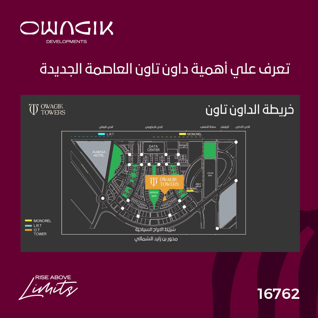 اهمية منطقة الداون تاون العاصمة الجديدة